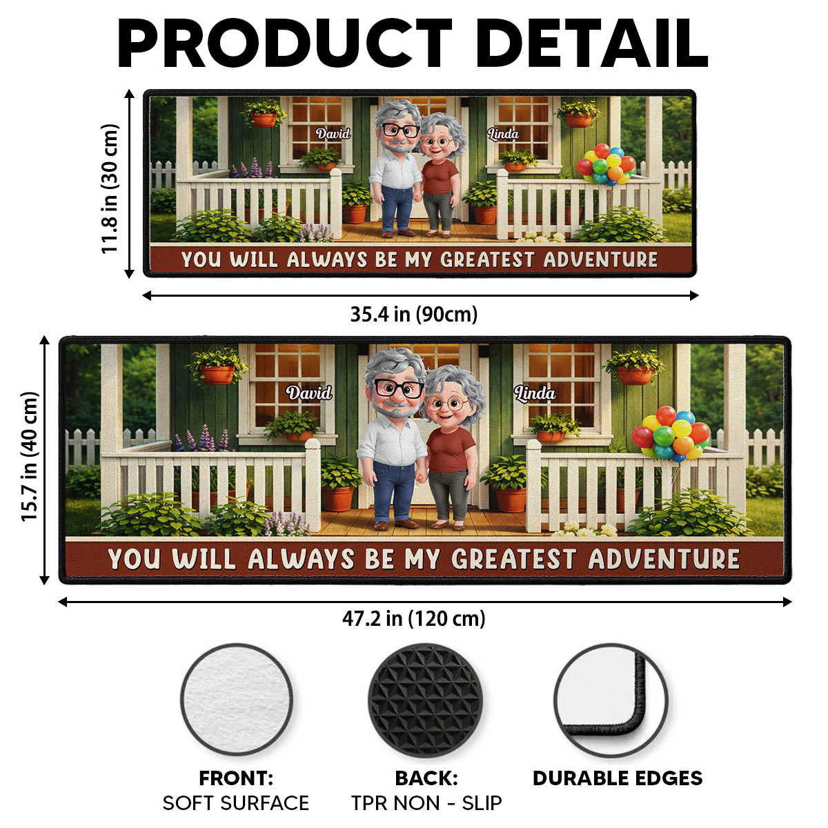 My Greatest Adventure - Personalized Custom Runner Rug - Image 7