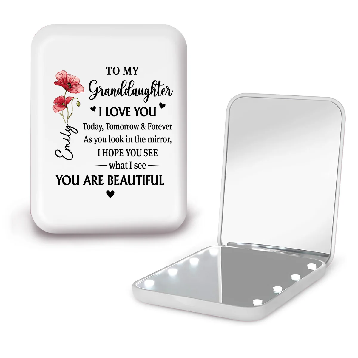 My Greatest Blessing Grandchild - Personalized Custom LED Pocket Mirror