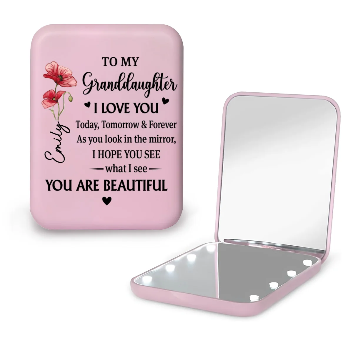 My Greatest Blessing Grandchild - Personalized Custom LED Pocket Mirror - Image 7