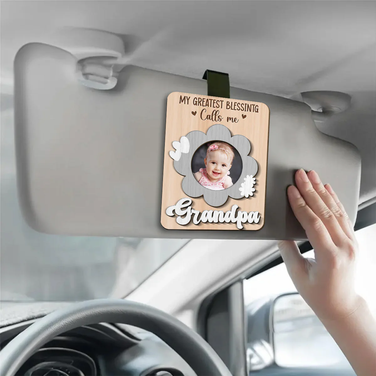 My Greatest Blessing - Personalized Custom Car Visor Clip - Image 3