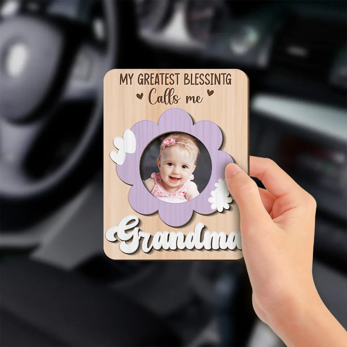 My Greatest Blessing - Personalized Custom Car Visor Clip - Image 4