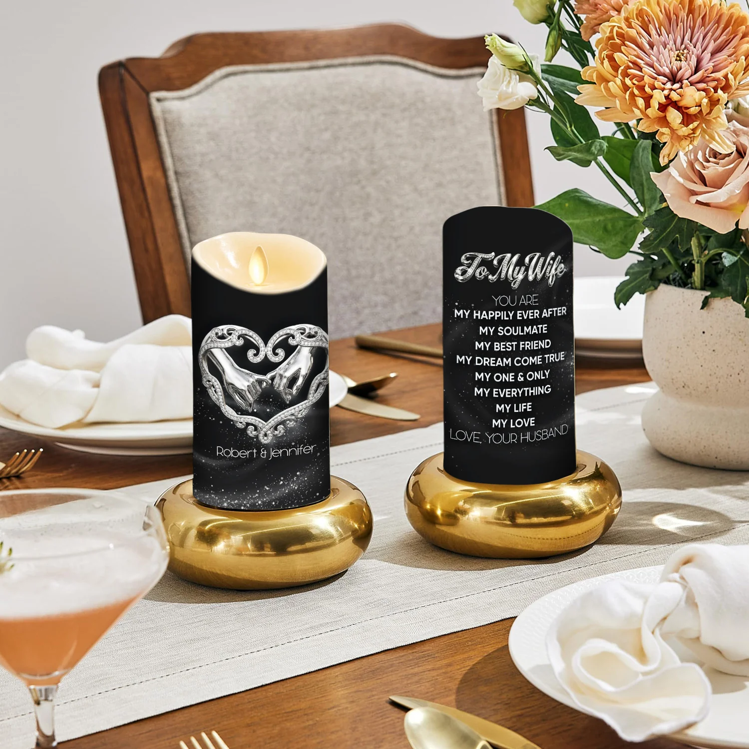 My Happily Ever After - Personalized Custom LED Candle - Image 3