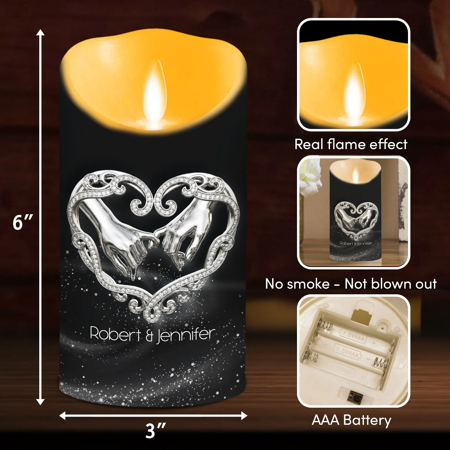 My Happily Ever After - Personalized Custom LED Candle - Image 5