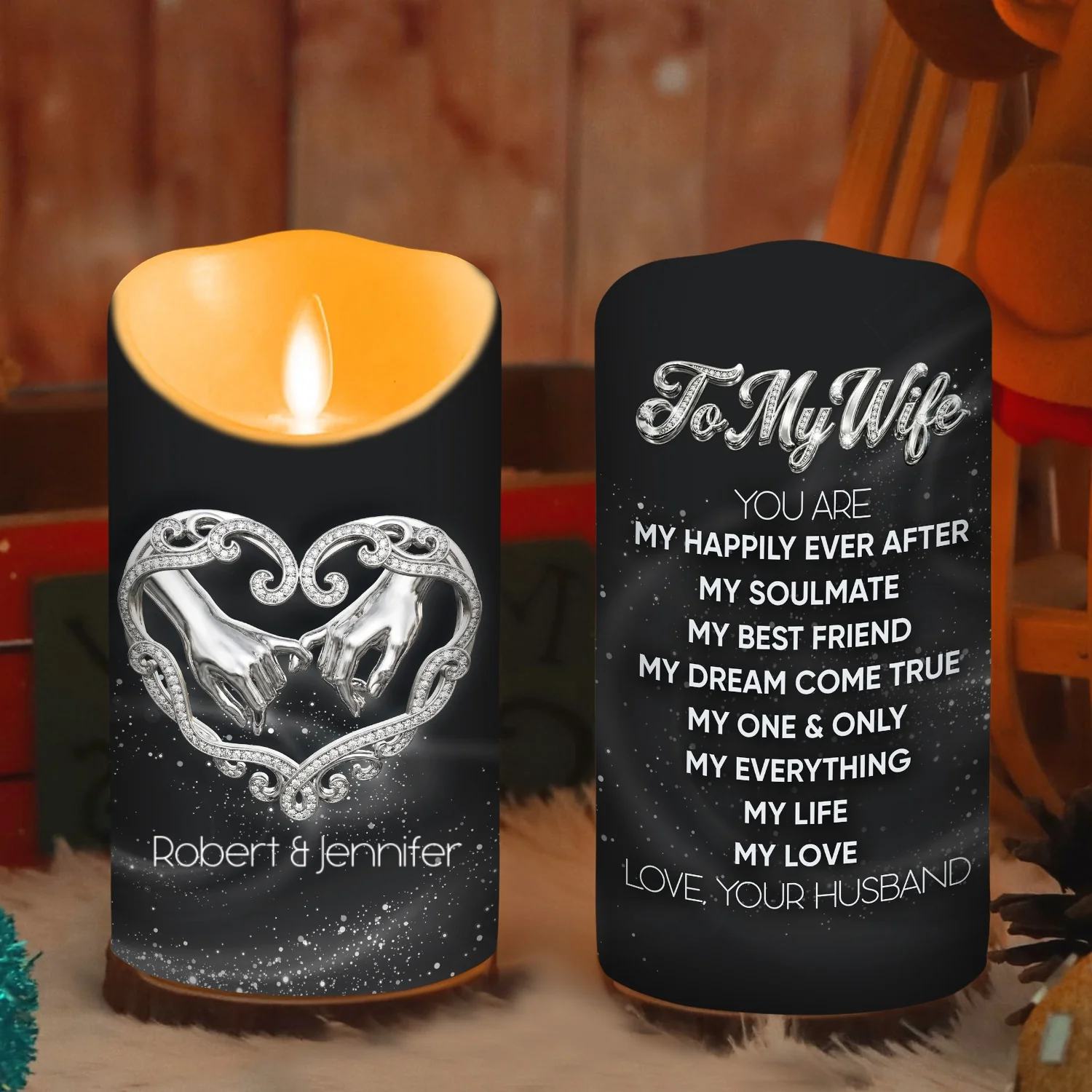My Happily Ever After - Personalized Custom LED Candle - Image 6