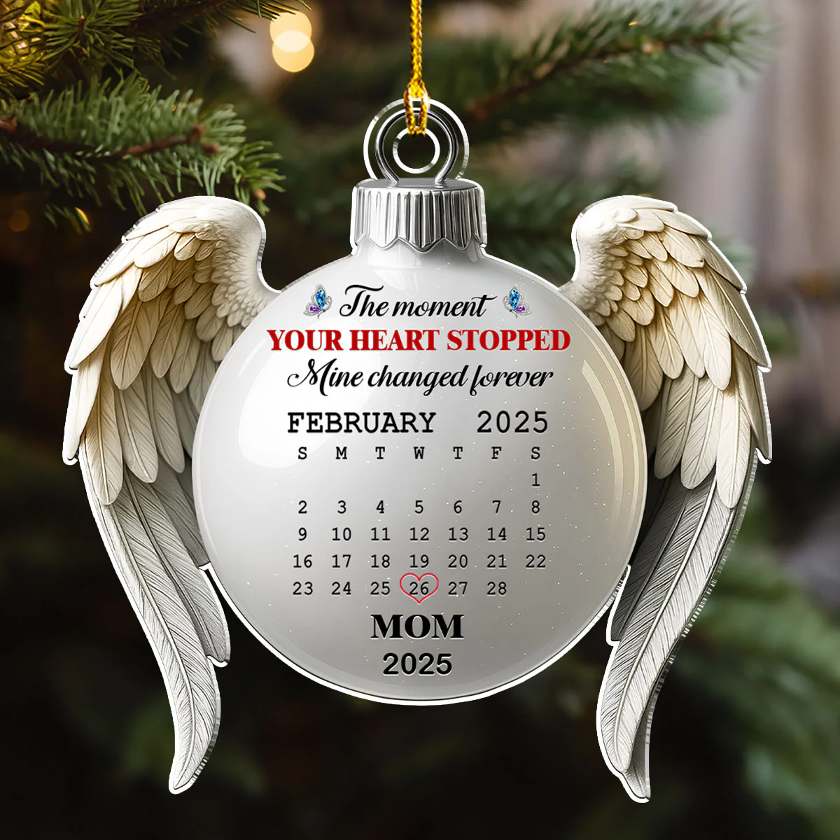 My Heart Changed Forever - Personalized Custom Acrylic Ornament