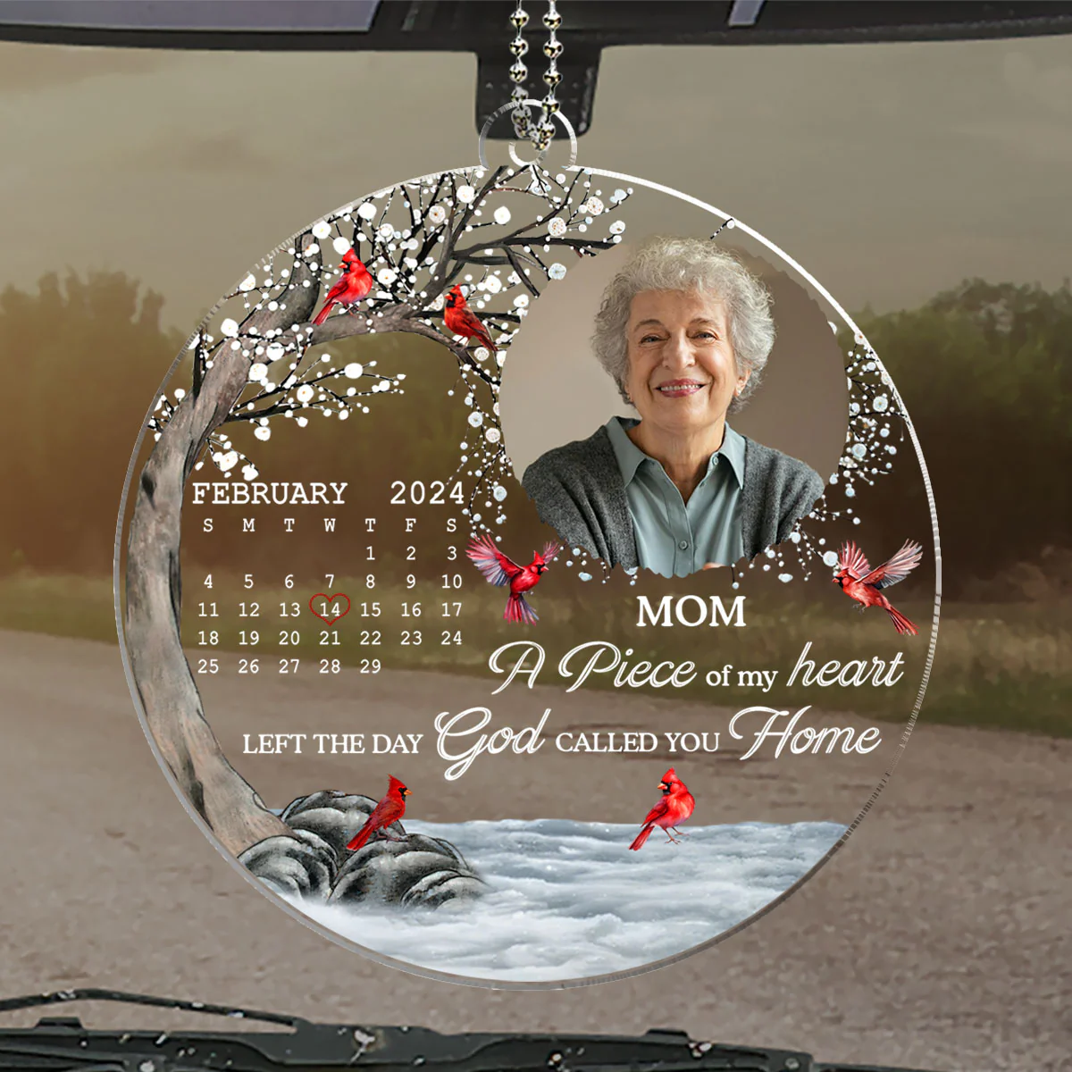 My Heart Changed Forever - Personalized Custom Car Ornament - Image 4