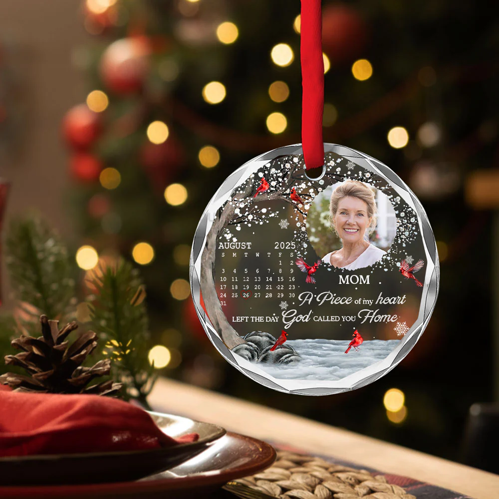 My Heart Changed Forever - Personalized Custom Glass Ornament - Image 3