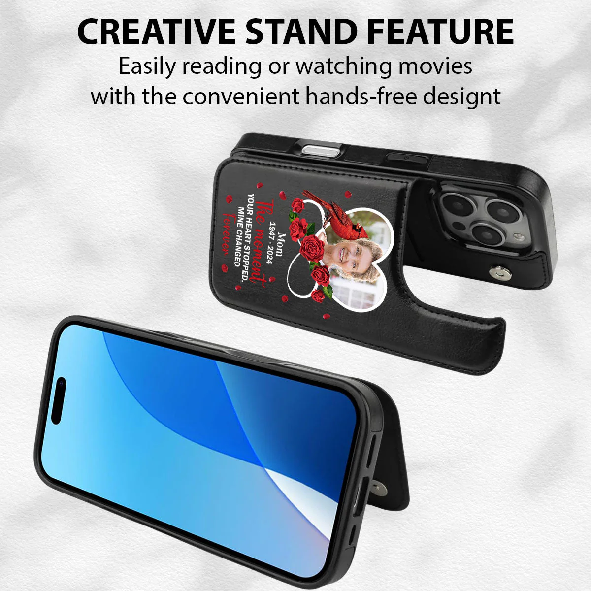 My Heart Changed Forever - Personalized Custom Leather Phone Case - Image 5