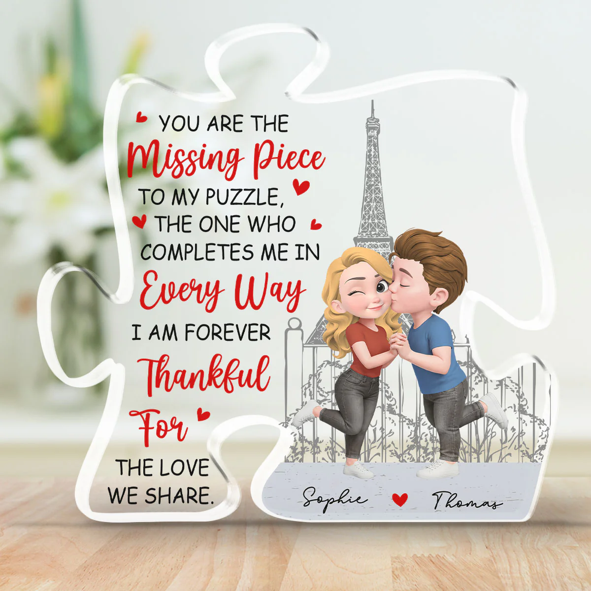 My Heart Found Its Match - Personalized Custom Acrylic Plaque