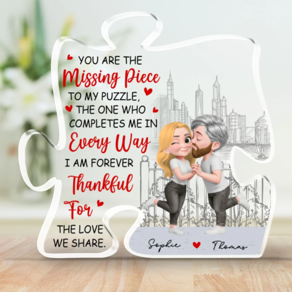 My Heart Found Its Match - Personalized Custom Acrylic Plaque - Image 5