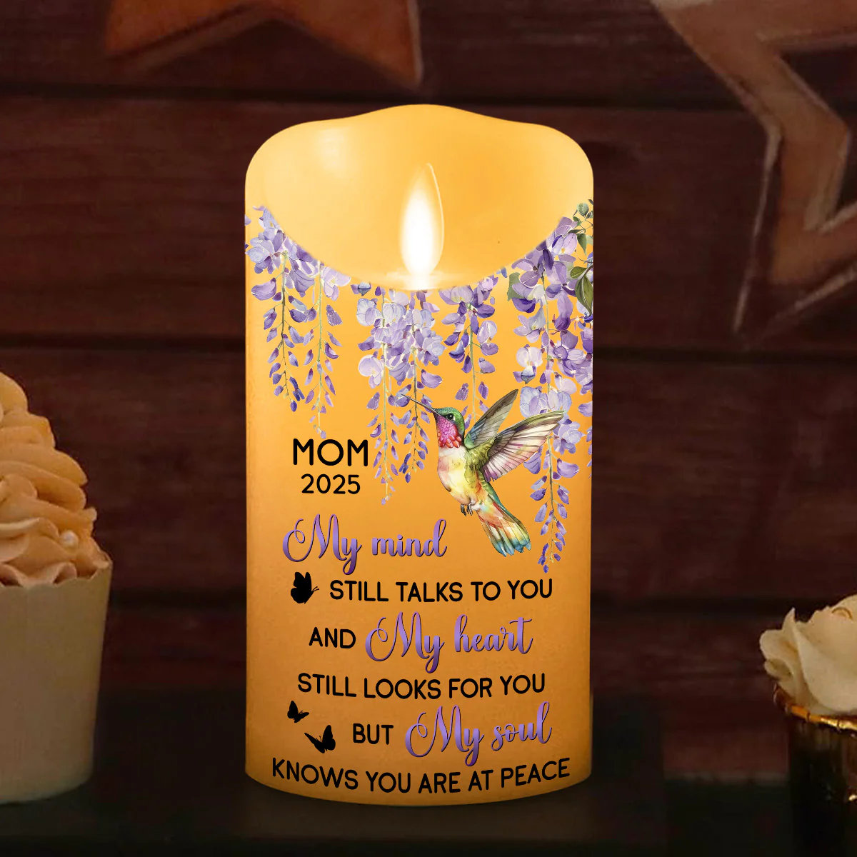 My Heart Looks For You - Personalized Custom LED Candle