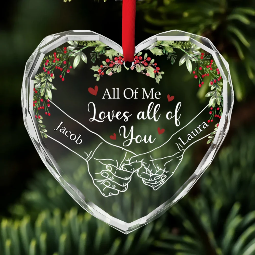 My Heart Needed You - Personalized Custom Glass Ornament - Image 6