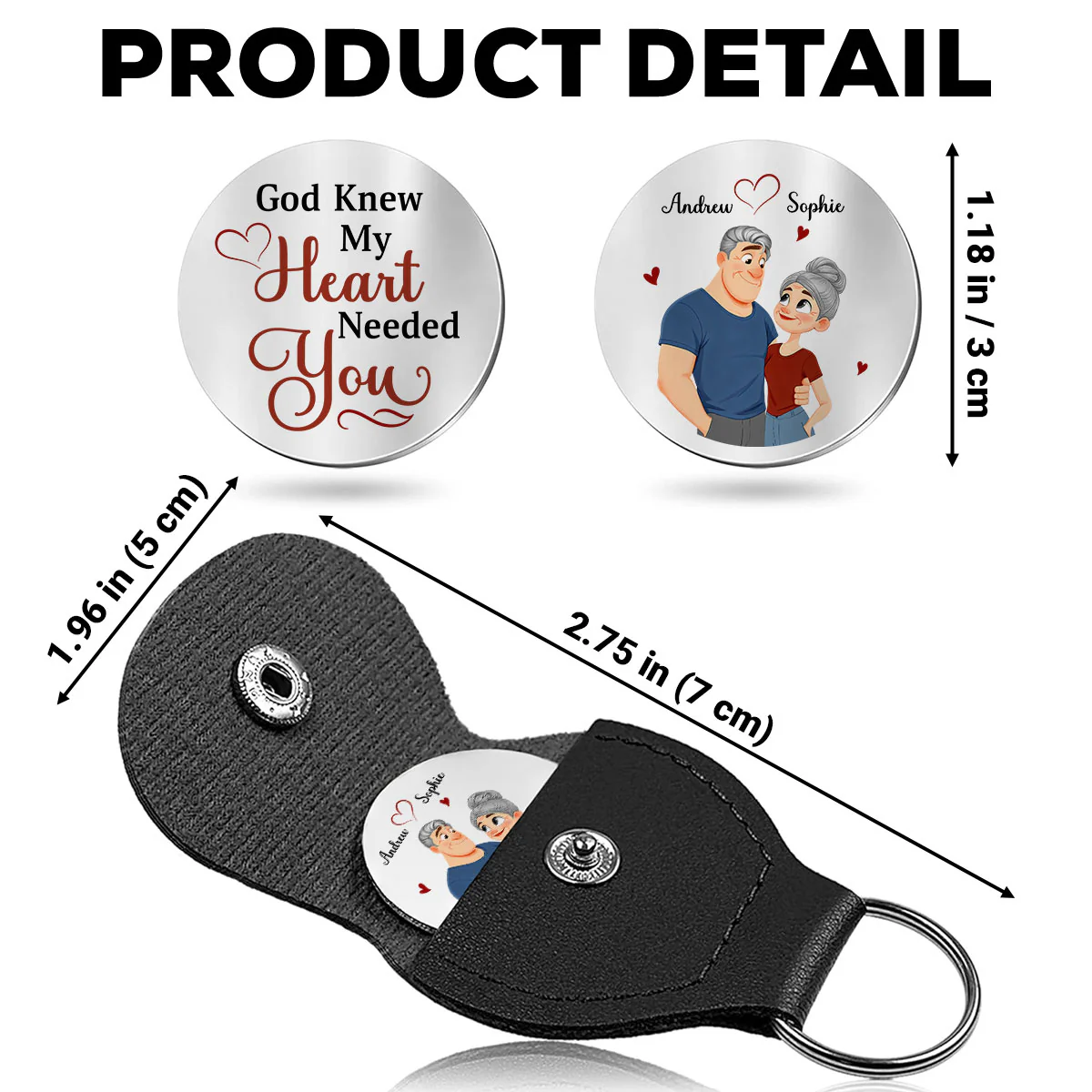 My Heart Needs You - Personalized Custom Pocket Hug - Image 5
