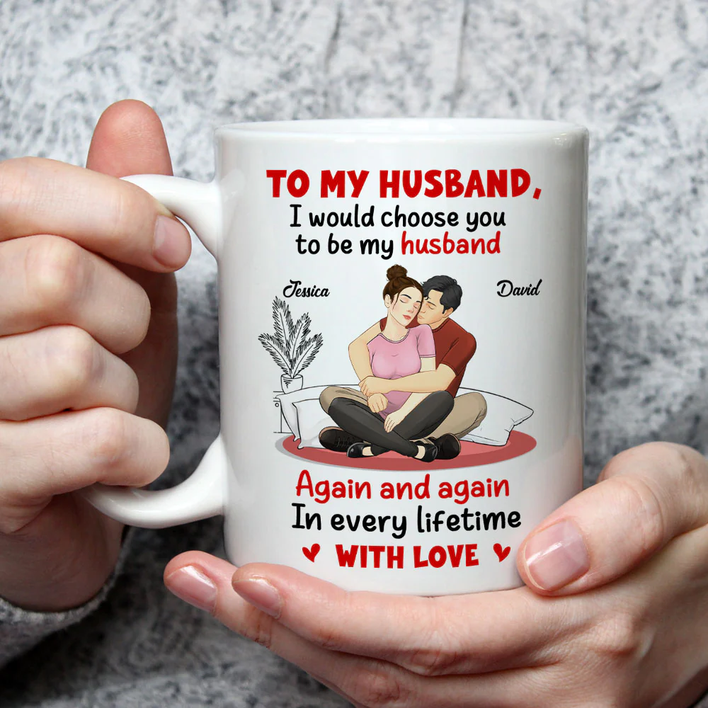 My Heart Repeats Your Name - Personalized Custom Coffee Mug - Image 3