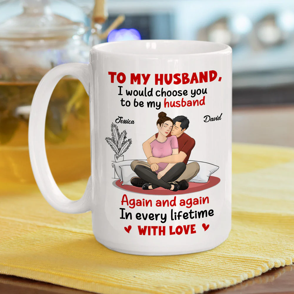 My Heart Repeats Your Name - Personalized Custom Coffee Mug - Image 5