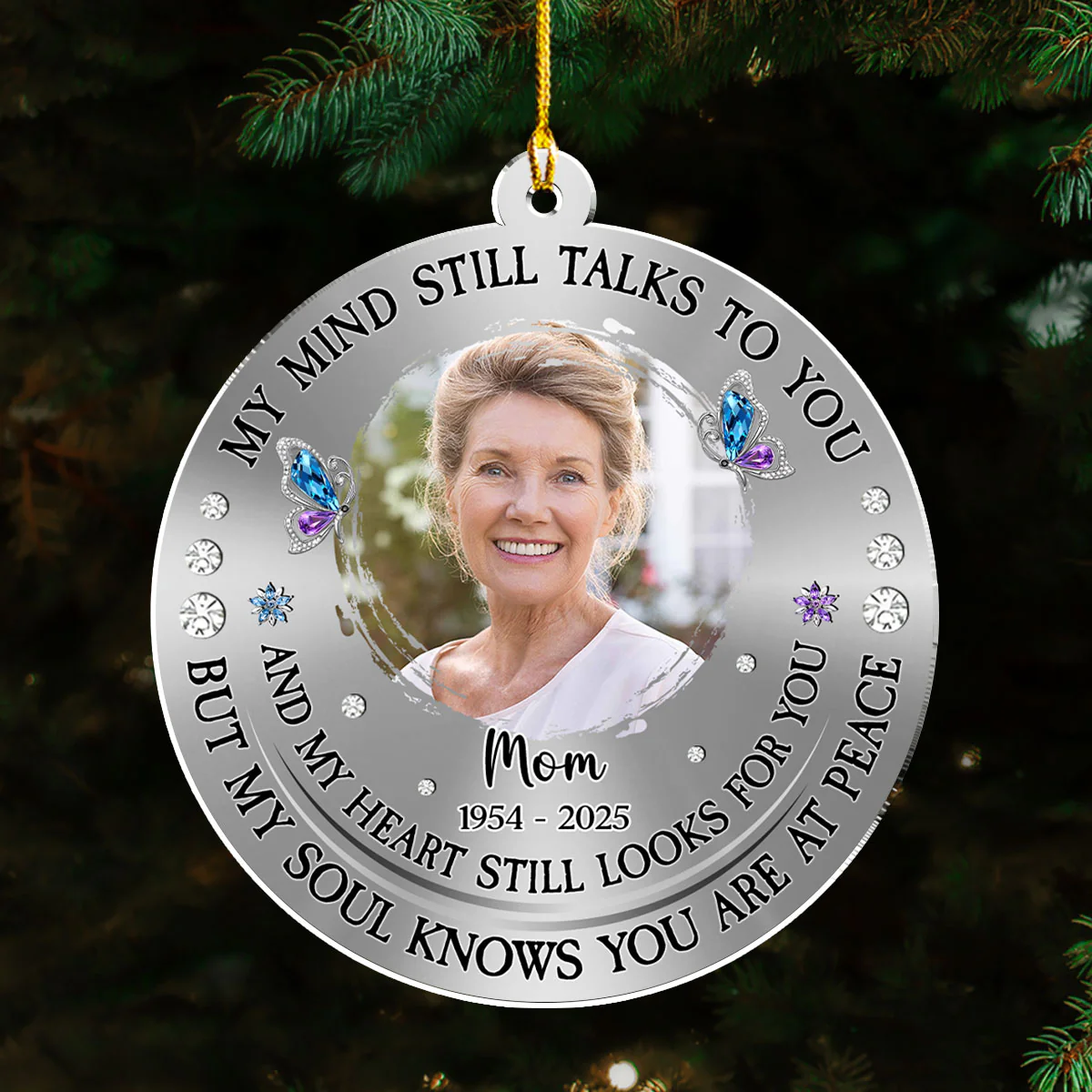 My Heart Still Looks For You - Personalized Custom Acrylic Ornament - Image 2