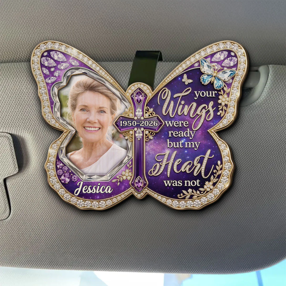 My Heart Stopped - Personalized Custom Car Visor Clip
