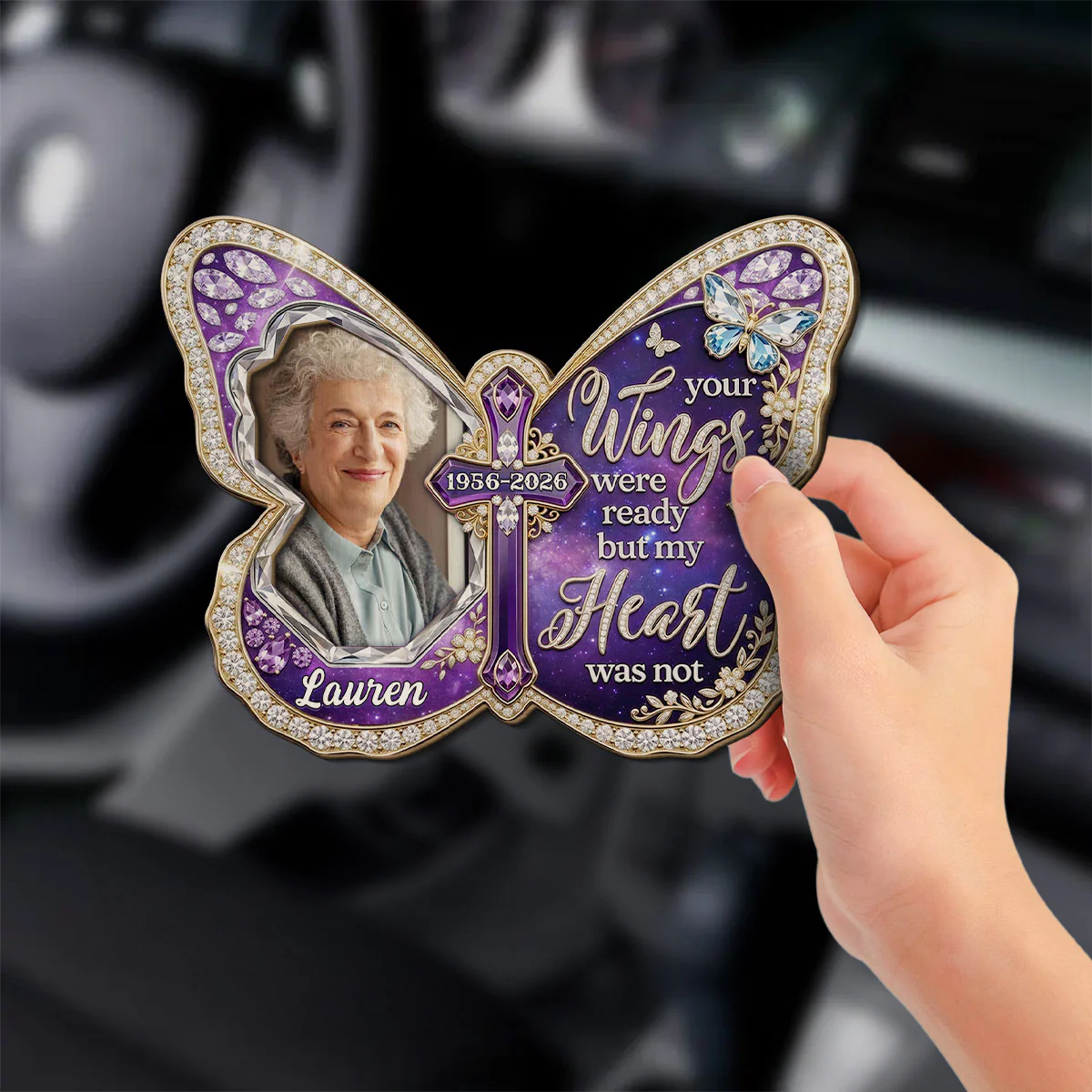 My Heart Stopped - Personalized Custom Car Visor Clip - Image 3