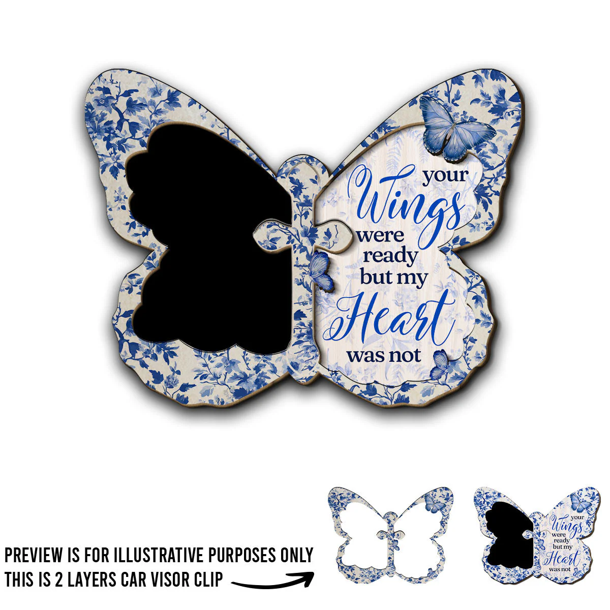 My Heart Was Not - Personalized Custom Car Visor Clip - Image 4