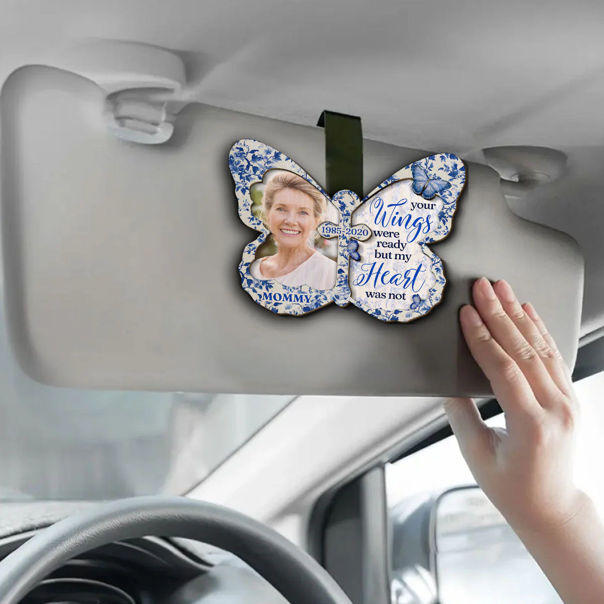 My Heart Was Not - Personalized Custom Car Visor Clip - Image 5