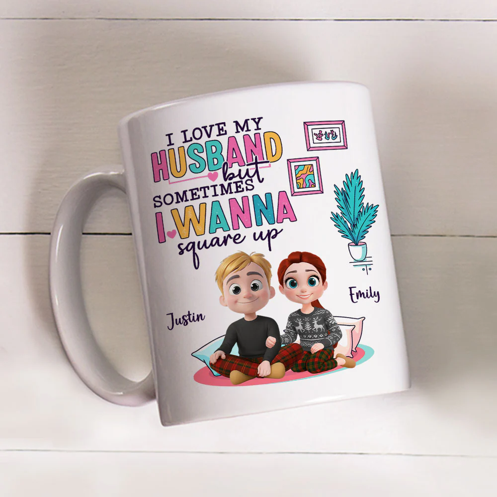 My Husband My Daily Chaos - Personalized Custom Coffee Mug - Image 3