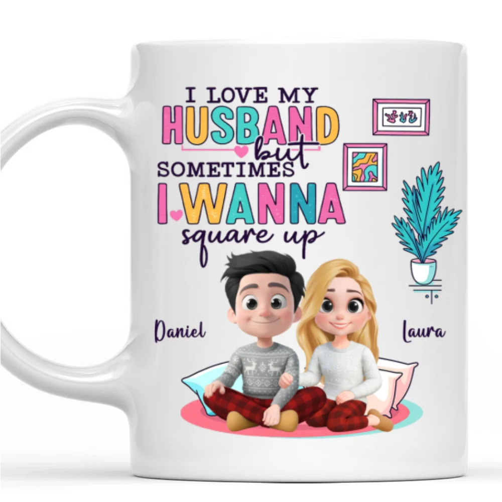 My Husband My Daily Chaos - Personalized Custom Coffee Mug - Image 7