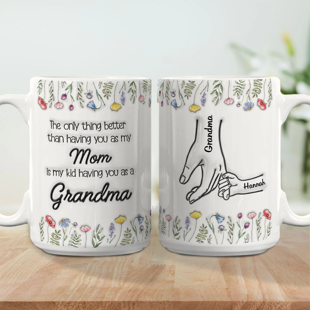 My Kids Having You As Grandma - Personalized Custom 3D Inflated Effect Mug - Image 2