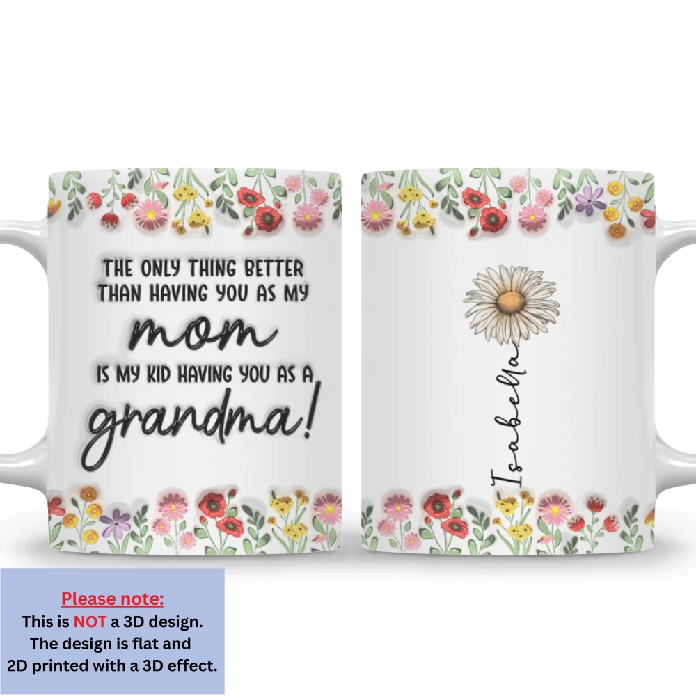 My Kids Having You As Nana - Personalized Custom 3D Inflated Effect Mug - Image 6