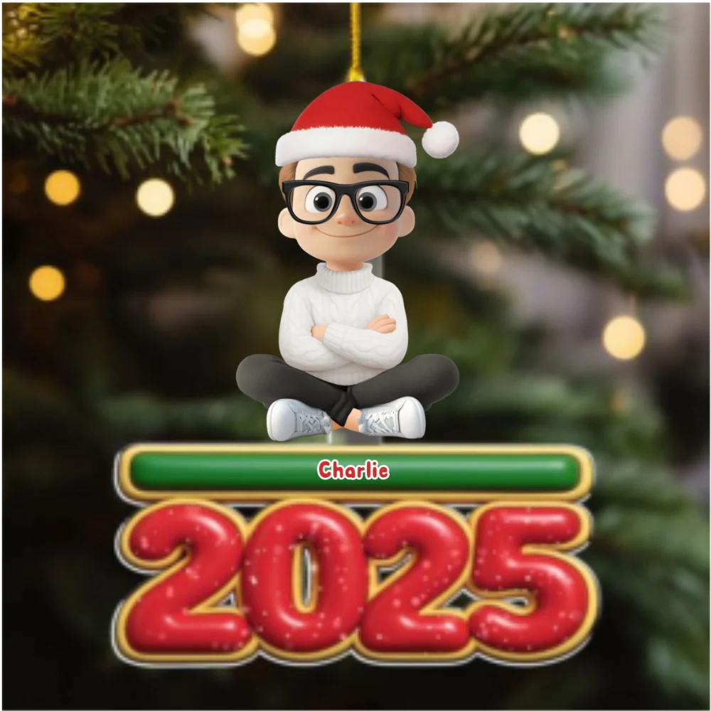 My Kids Is Here - Personalized Custom Acrylic Ornament - Image 7