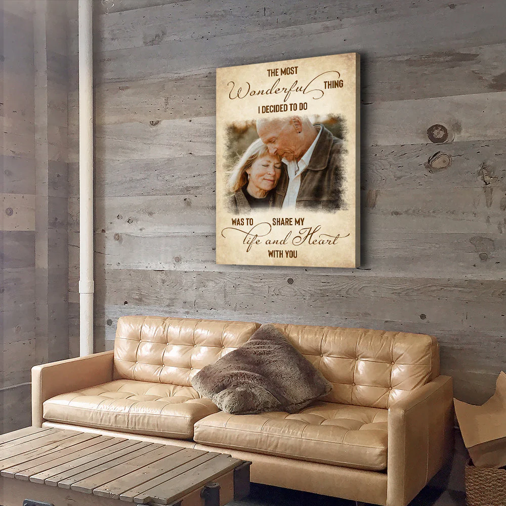 My Life & Heart - Personalized Custom Photo Canvas - Image 5
