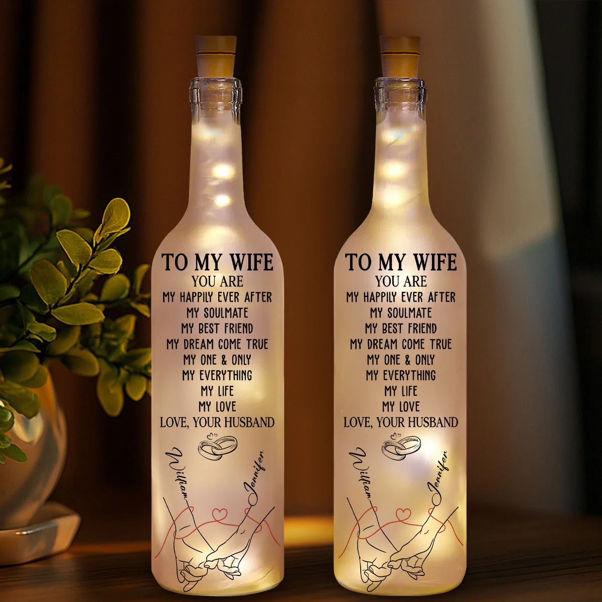 My Life My Love 2 - Personalized Custom Bottle Lamp