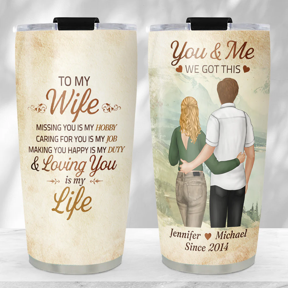 My Life With You - Personalized Custom Tumbler - Image 2