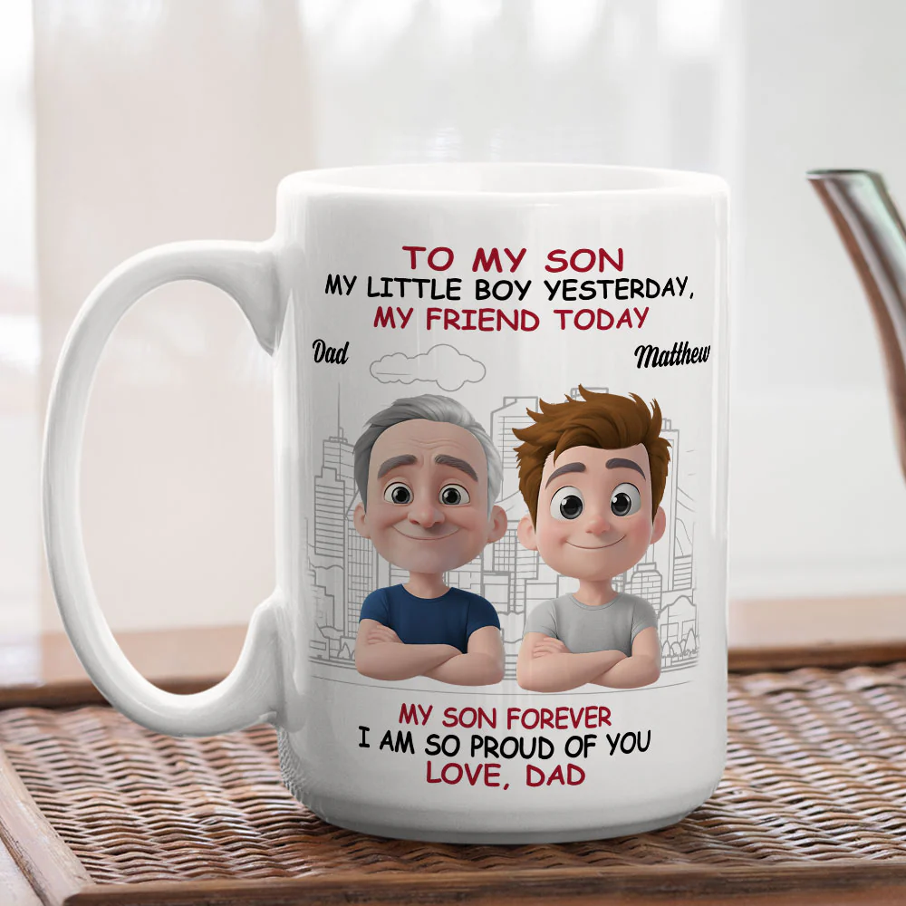 My Little Boy My Pride - Personalized Custom Coffee Mug - Image 4