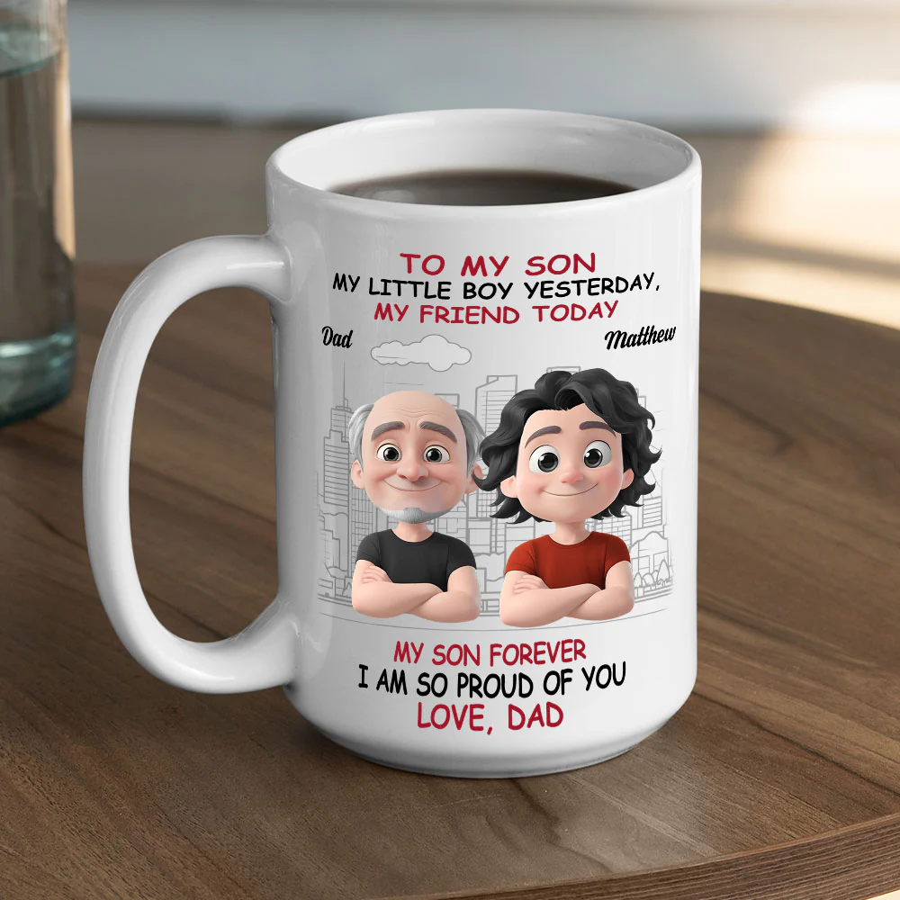 My Little Boy My Pride - Personalized Custom Coffee Mug - Image 5