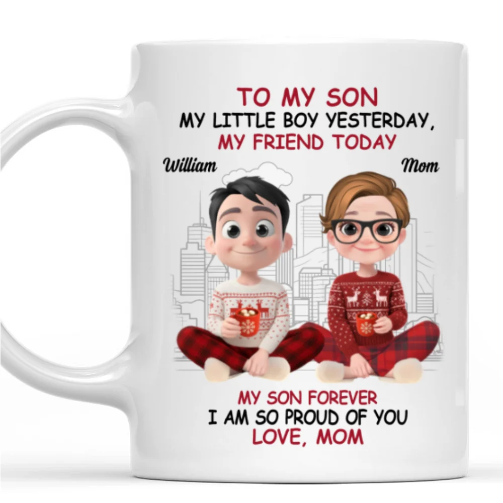 My Little Boy My Strength - Personalized Custom Coffee Mug - Image 7