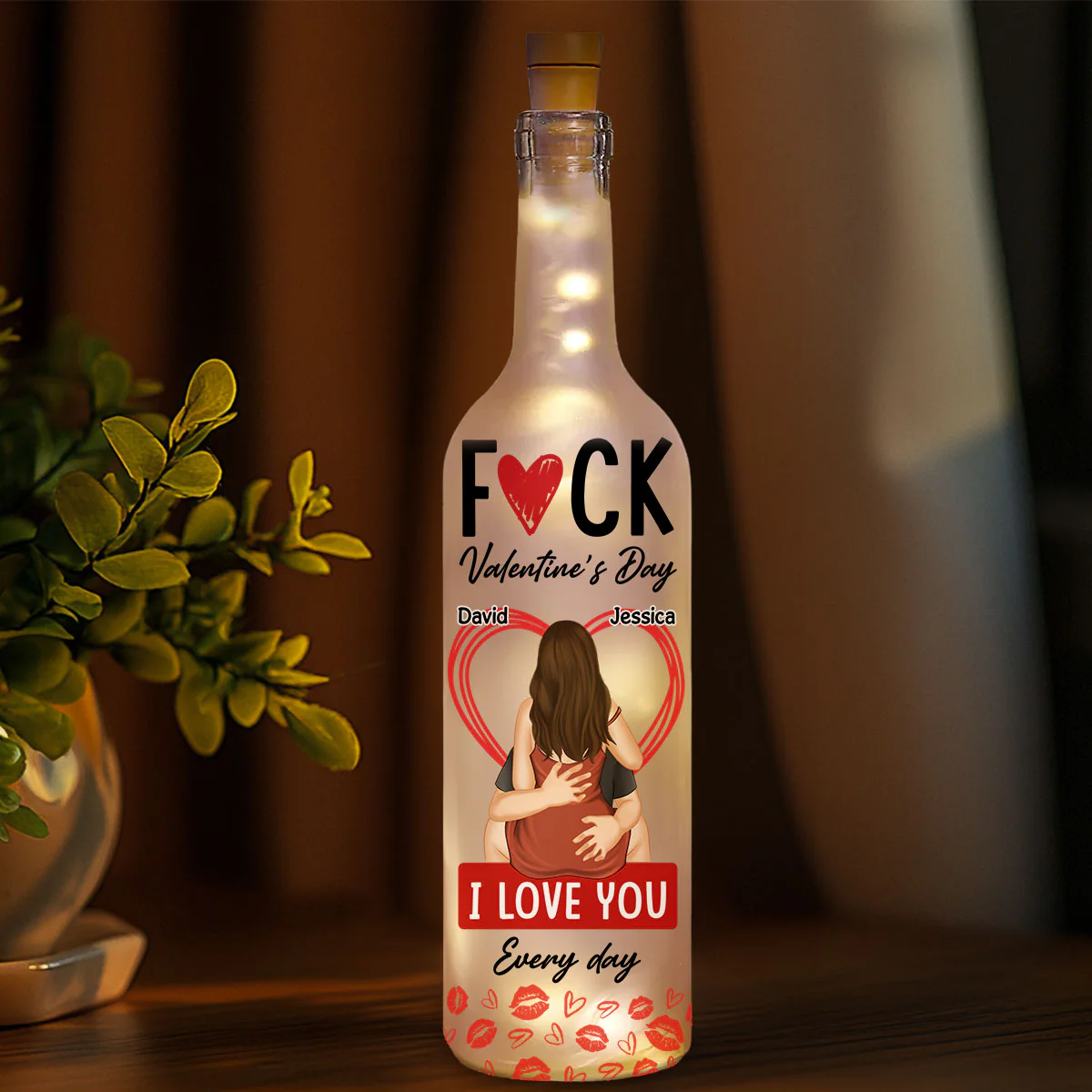My Love Every Single Day - Personalized Custom Bottle Lamp