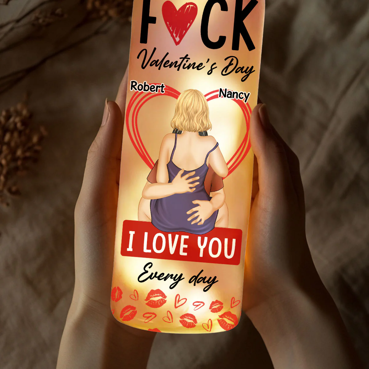 My Love Every Single Day - Personalized Custom Bottle Lamp - Image 4