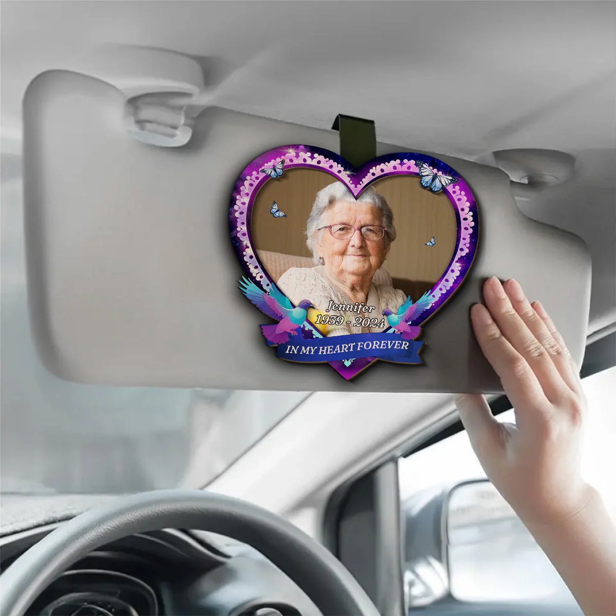 My Love Is In Heaven - Personalized Custom Car Visor Clip - Image 3