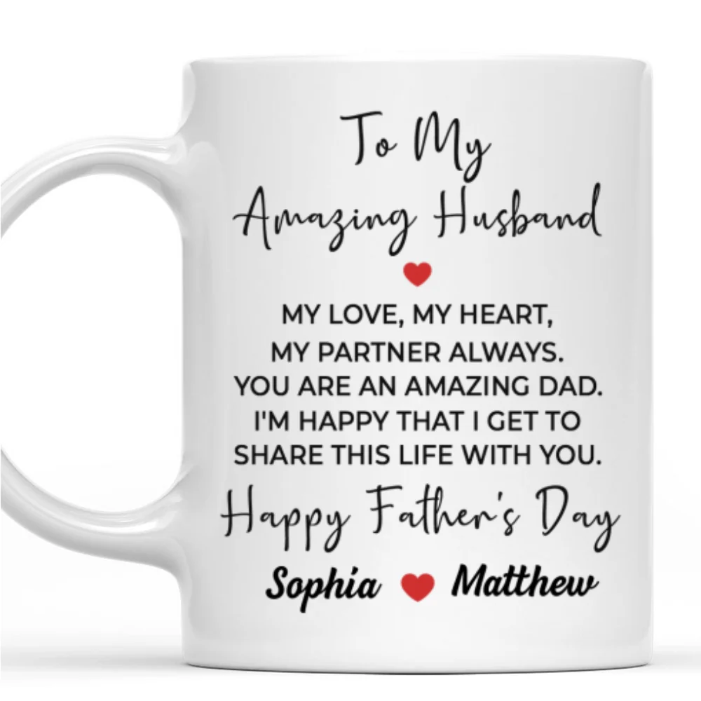 My Love My Heart - Personalized Custom Coffee Mug - Image 10