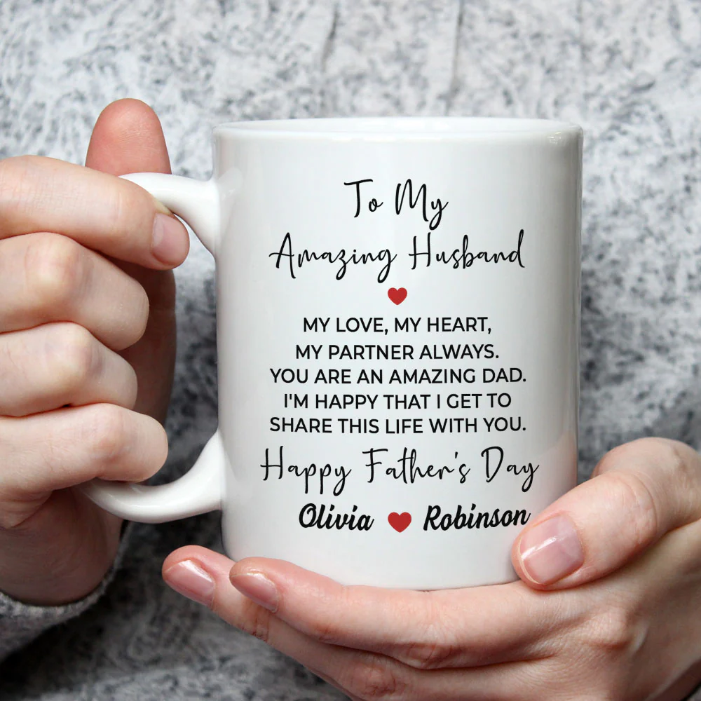 My Love My Heart - Personalized Custom Coffee Mug - Image 4