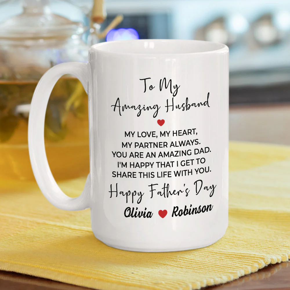 My Love My Heart - Personalized Custom Coffee Mug - Image 7