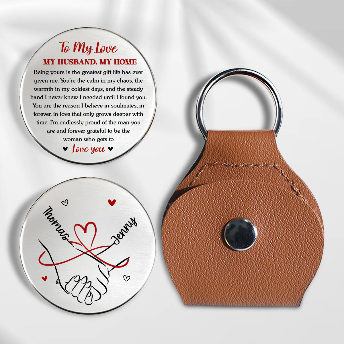 My Love My Husband My HomeĀ - Personalized Custom Pocket Hug