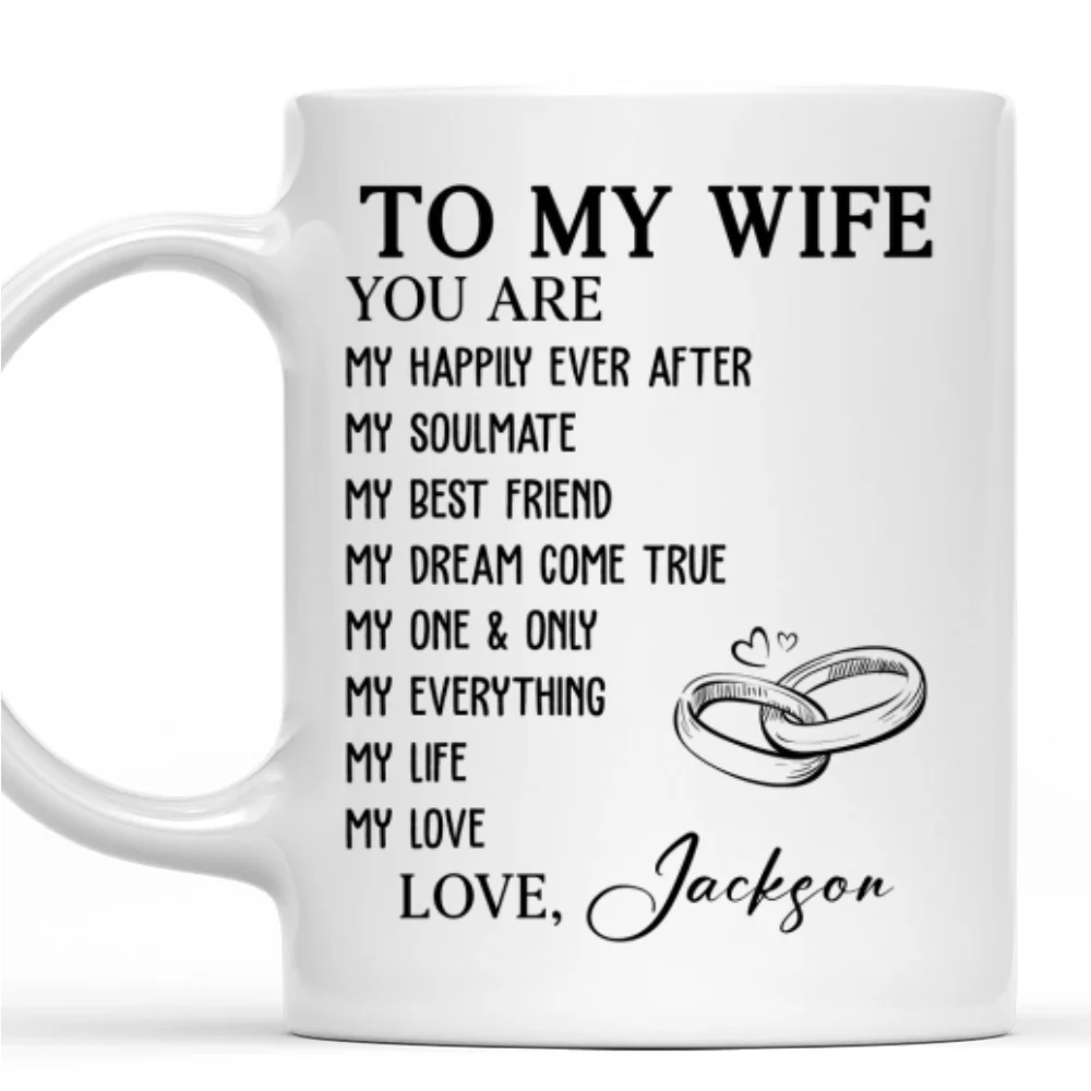 My Love My Life - Personalized Custom Coffee Mug - Image 7