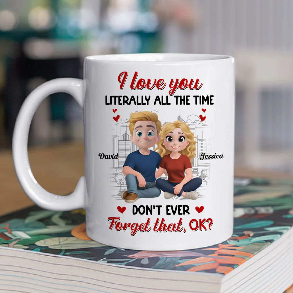 My Love Never Takes Breaks - Personalized Custom Coffee Mug - Image 2