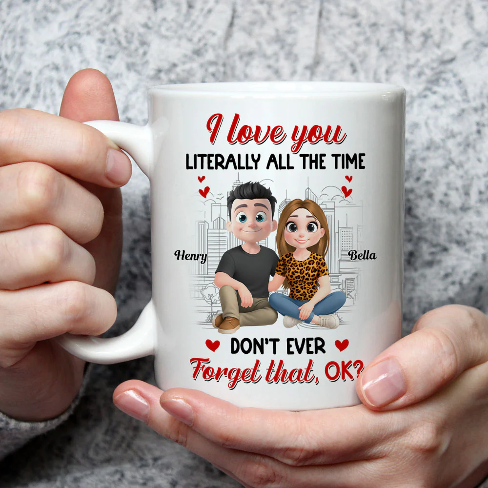 My Love Never Takes Breaks - Personalized Custom Coffee Mug - Image 3