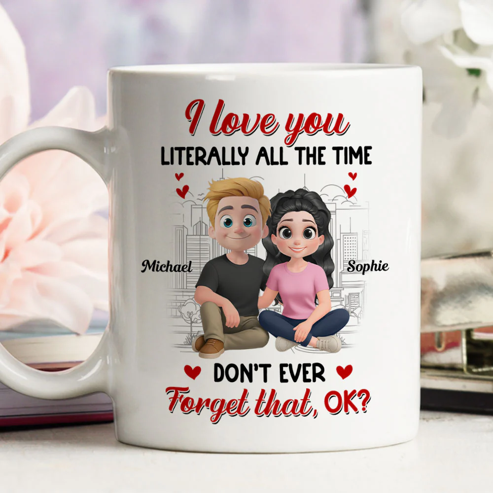 My Love Never Takes Breaks - Personalized Custom Coffee Mug - Image 4