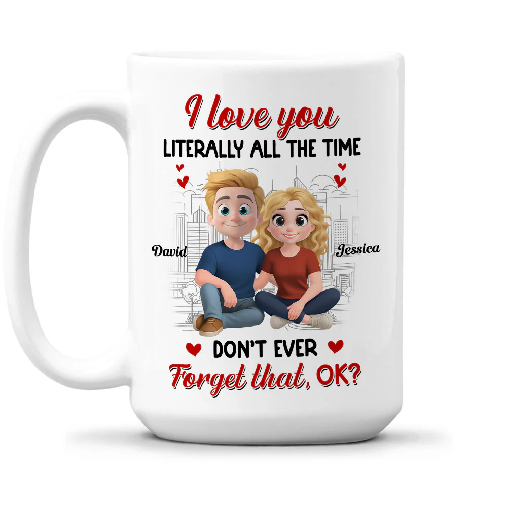 My Love Never Takes Breaks - Personalized Custom Coffee Mug - Image 6
