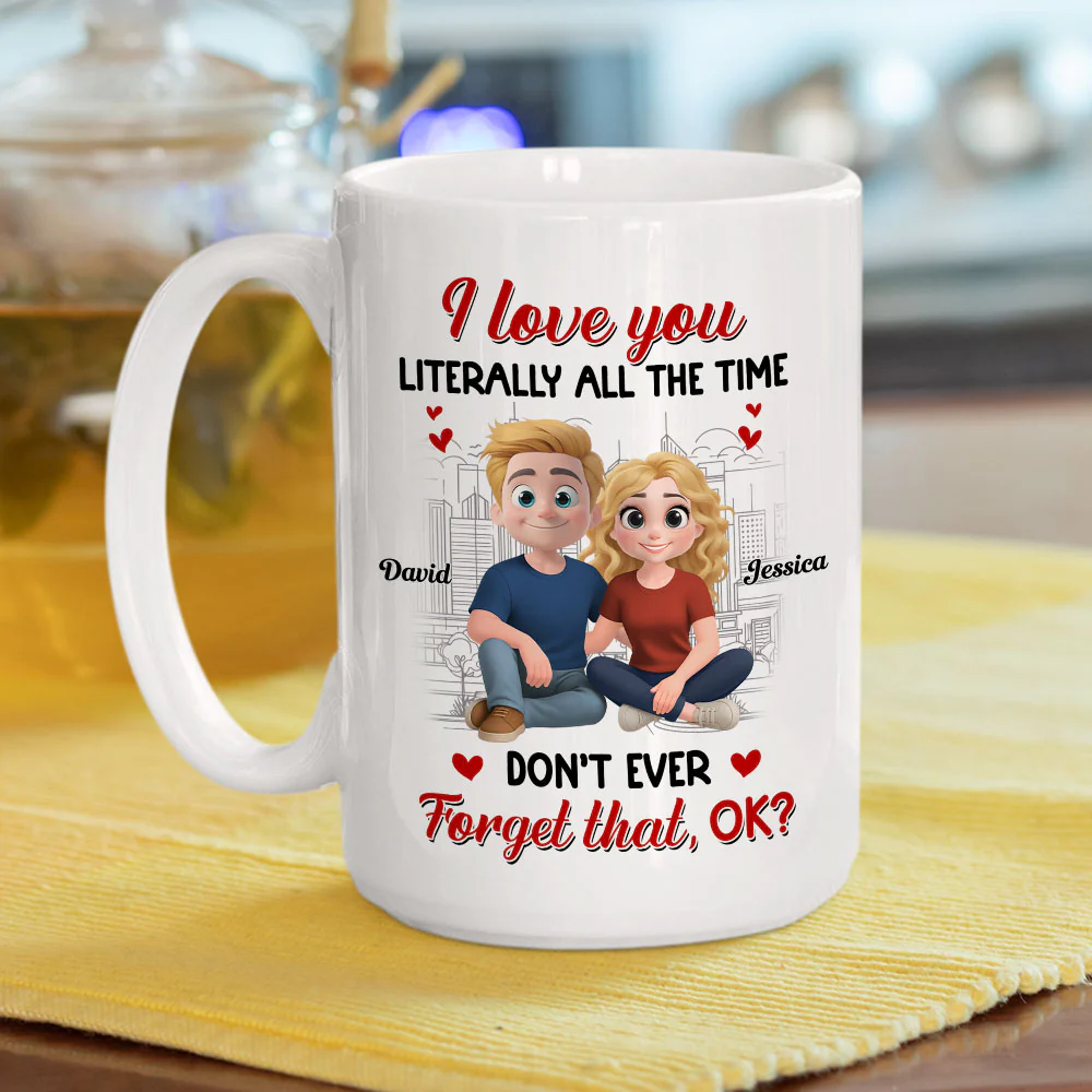 My Love Never Takes Breaks - Personalized Custom Coffee Mug - Image 7