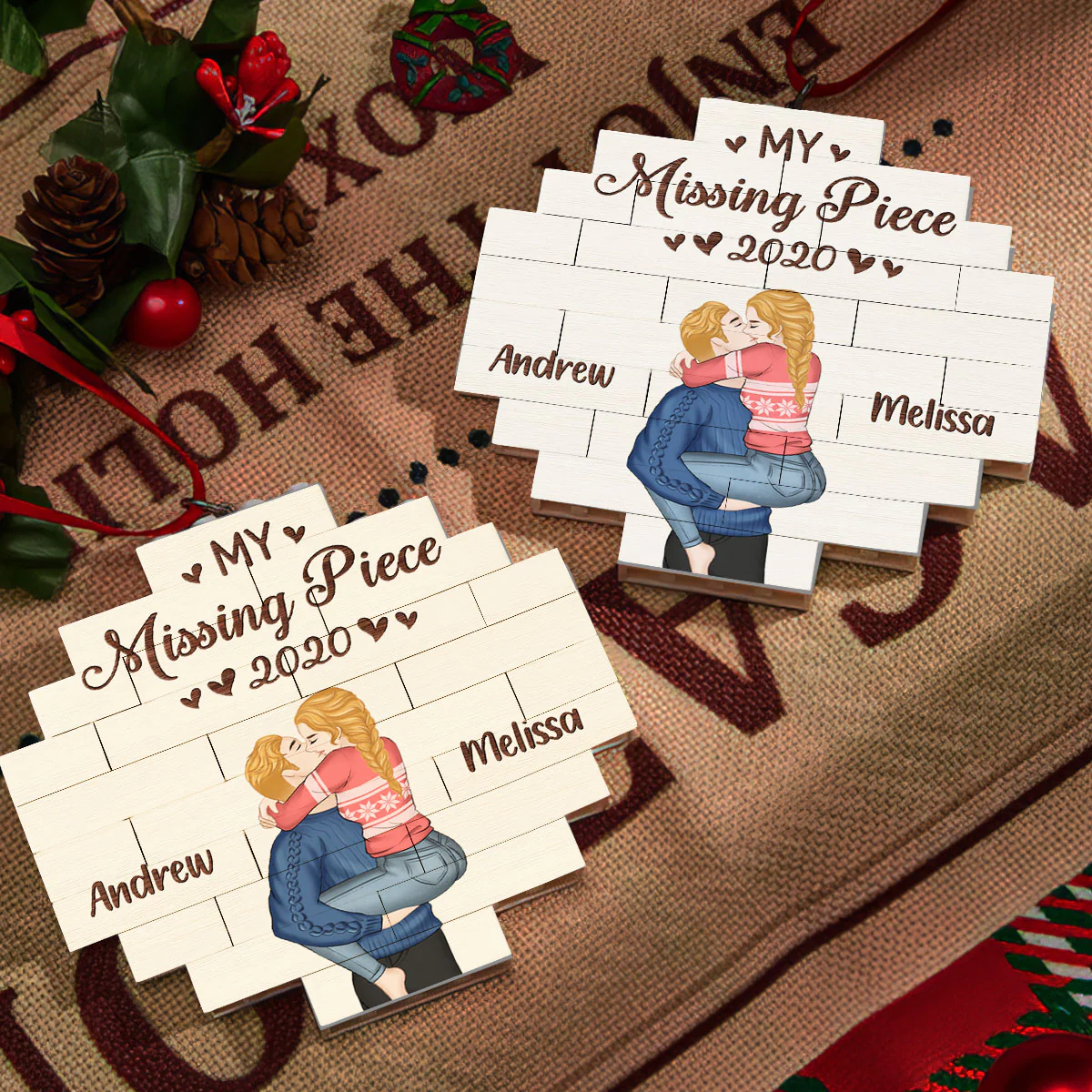 My love - Personalized Custom Puzzle Ornament - Image 4