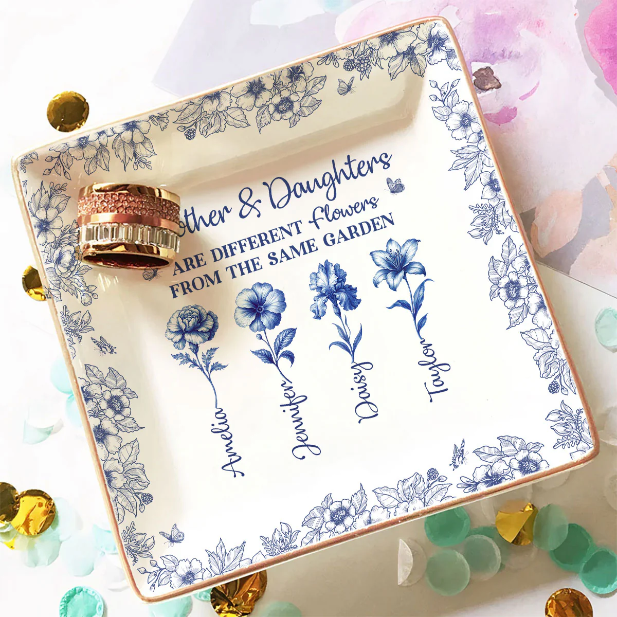 My Lovely Garden - Personalized Custom Jewelry Dish - Image 4